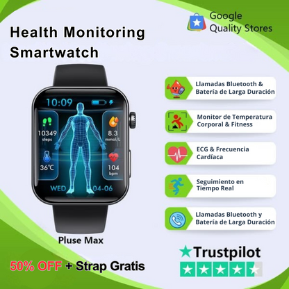 (Offre spéciale) Montre connectée avec suivi de la glycémie, du rythme cardiaque, appels et bien plus encore